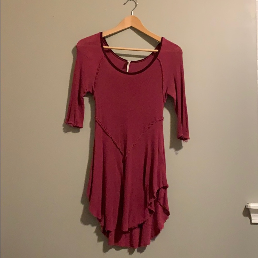 Maroon Free People Intimately Top